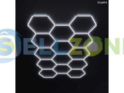 14 x Εξαγωνικός φωτισμός LED σε σχήμα κηρήθρας για περιποίηση αυτοκινήτων, σπίτι και γκαράζ  – DUa654